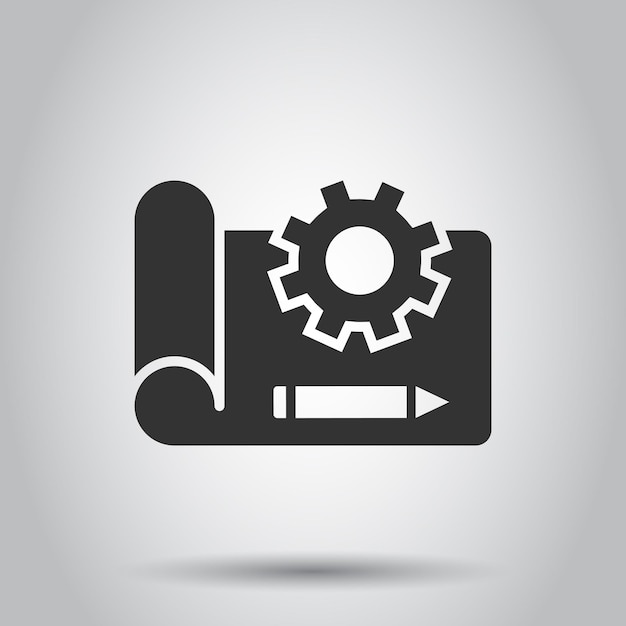 Icono de prototipo en estilo plano Ilustración vectorial de inicio en fondo blanco aislado Concepto de negocio de desarrollo de modelo