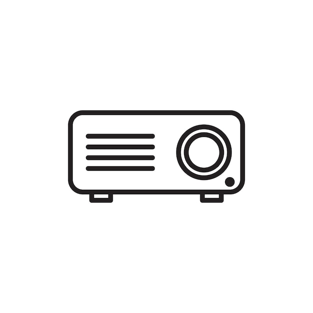 Icono del proyector Colección de arte de líneas delgadas