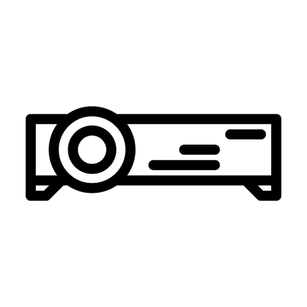 icono del proyector en estilo de línea Ilustración vectorial