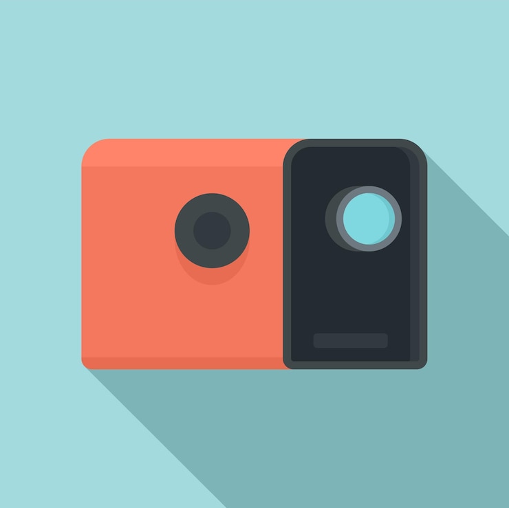 Vector icono de proyector de película multimedia ilustración plana del icono de vector de proyector de película multimedia para diseño web
