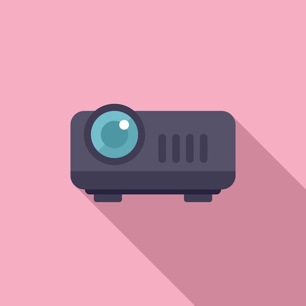 Icono de proyector de película vector plano Montaje de vídeo Edición de movimiento
