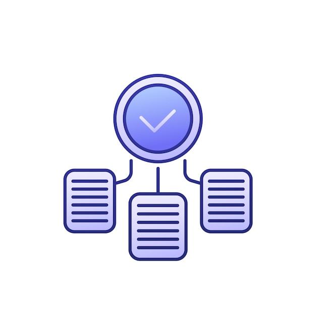 icono de proyectos completados con esquema