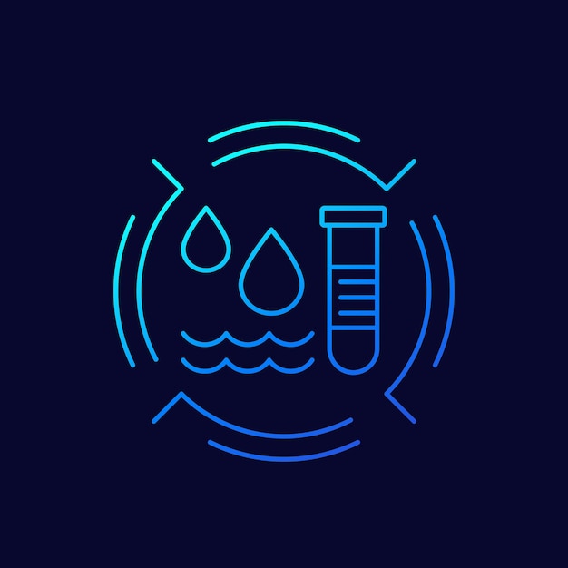 Icono de prueba de agua estilo lineal