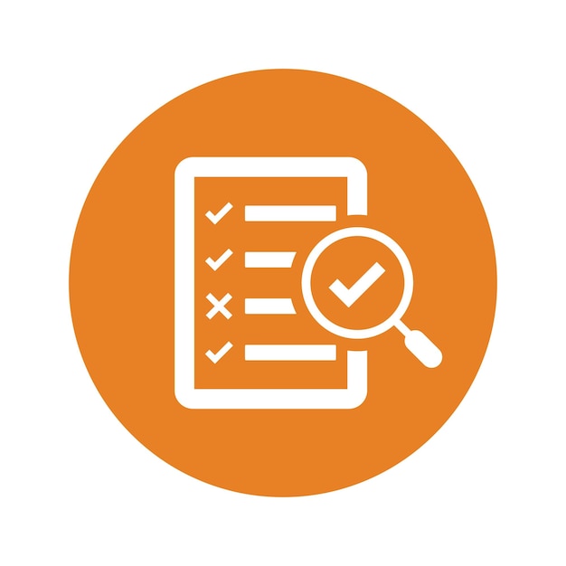 Ícono de prueba de auditoría de la lista de comprobación