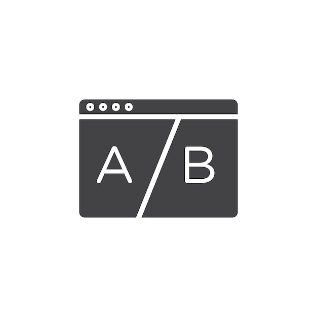 Un icono de prueba B Simbolo plano de línea delgada simple