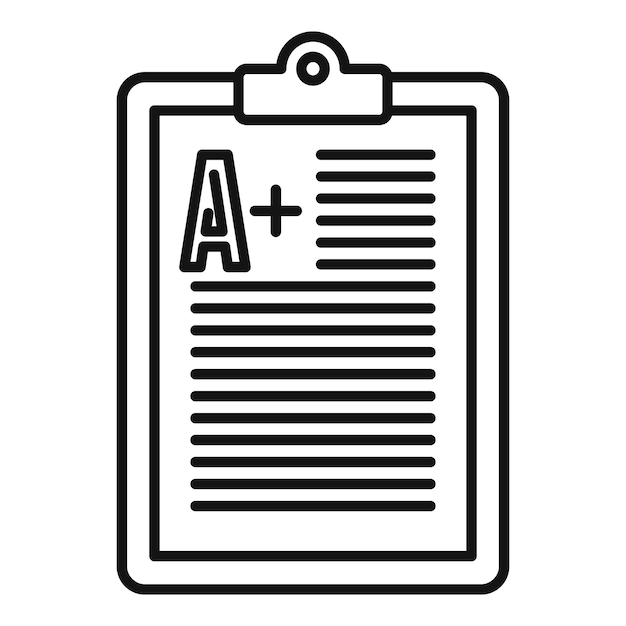 Icono de prueba positiva en idioma extranjero Contorno de icono de vector de prueba positiva en idioma extranjero para diseño web aislado en fondo blanco