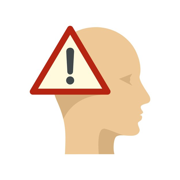 Icono de prueba de rompecabezas de Alzheimer Ilustración plana del icono de vector de prueba de rompecabezas de Alzheimer para diseño web