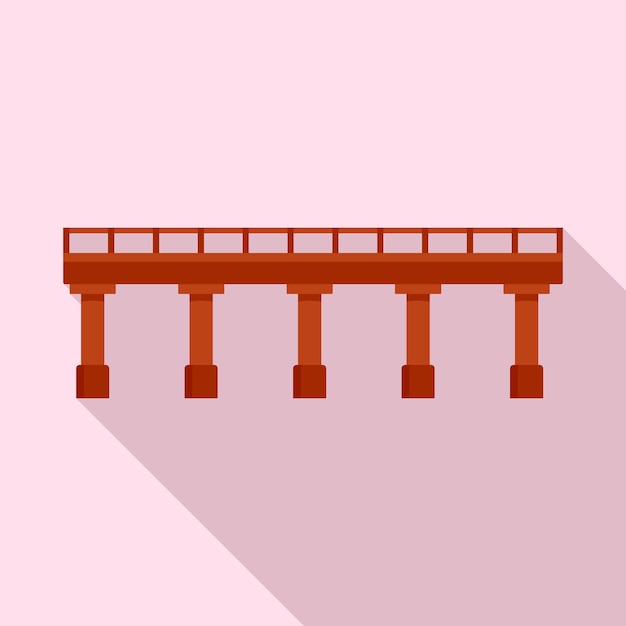 Icono de puente ilustración plana del icono de vector de puente para diseño web