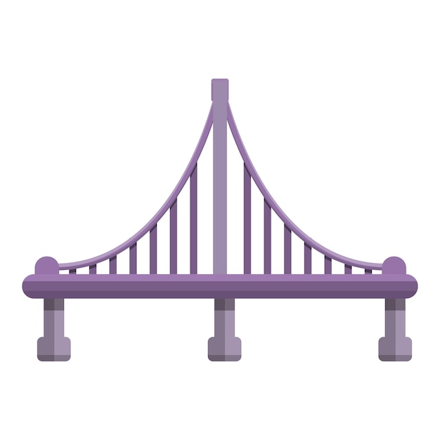 Icono de puente industrial Caricatura de icono de vector de puente industrial para diseño web aislado sobre fondo blanco
