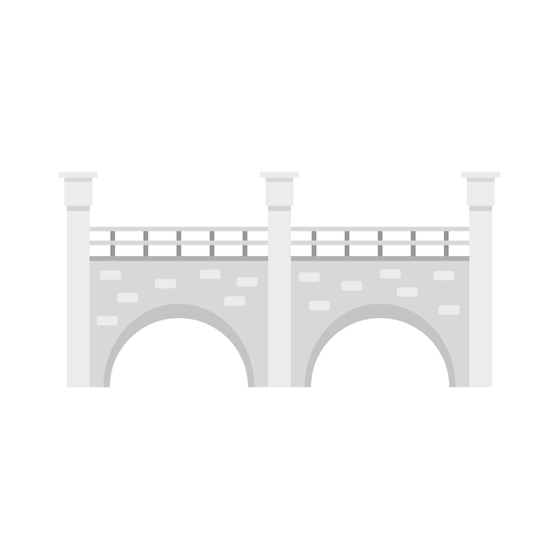 Icono de puente de piedra Ilustración plana del icono vectorial de puente De piedra para el diseño web