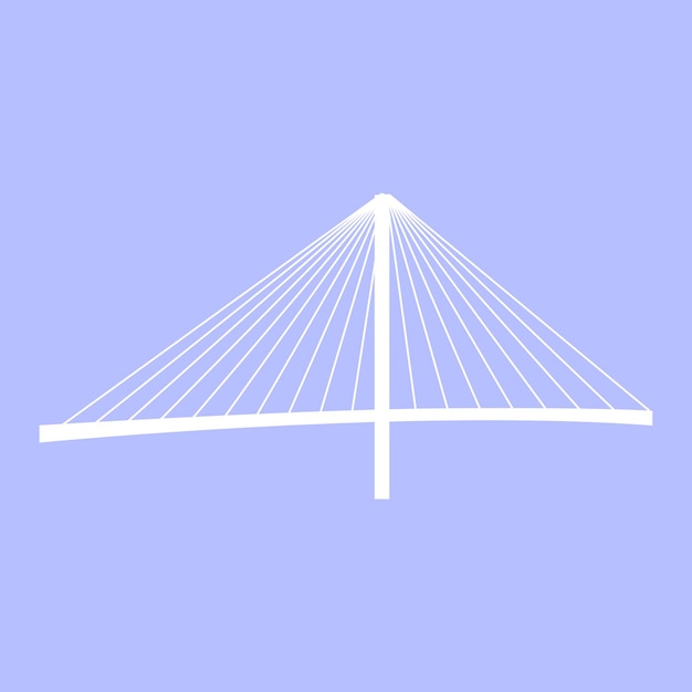 Icono de puente vectorial sobre fondo blanco