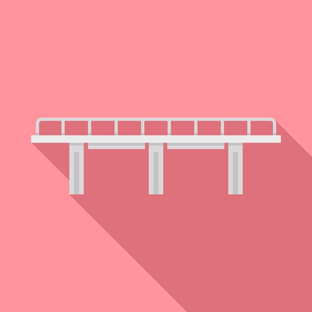 Vector icono de puente viaducto ilustración plana del icono de vector de puente viaducto para diseño web