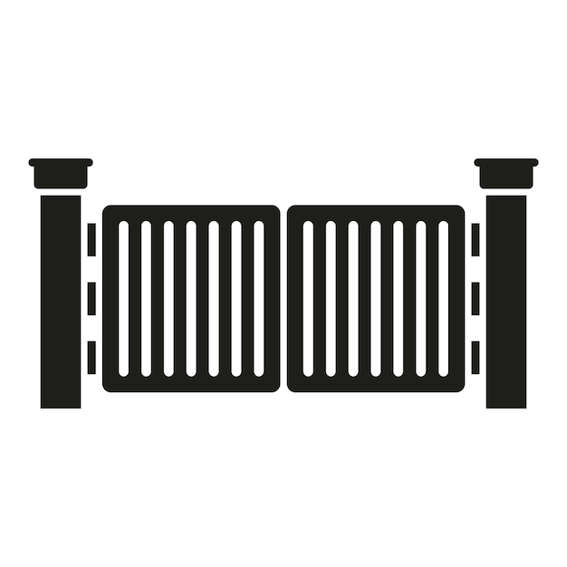 Icono de puerta automática vector simple valla casa entrada de garaje