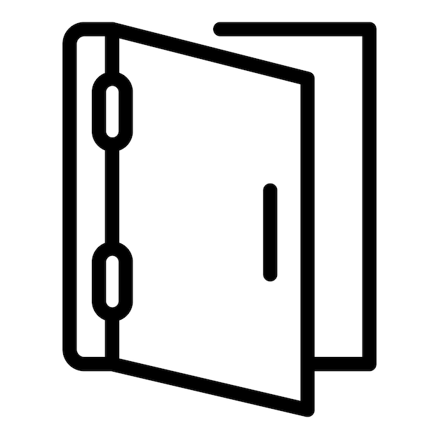 Icono de puerta de baño público Icono de vector de puerta de baño público de contorno para diseño web aislado sobre fondo blanco