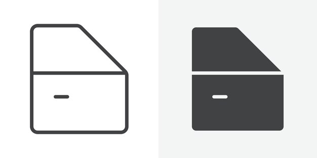 icono de la puerta del coche Signo vectorial de contorno