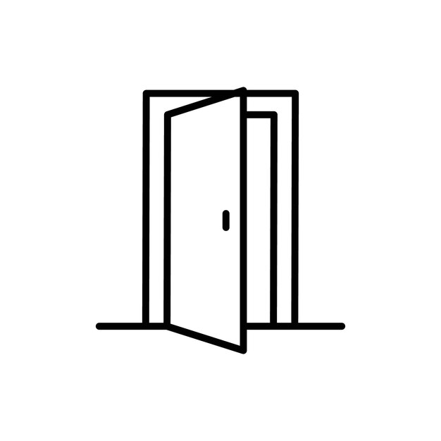 Icono de la puerta Colección de juegos de relleno plano