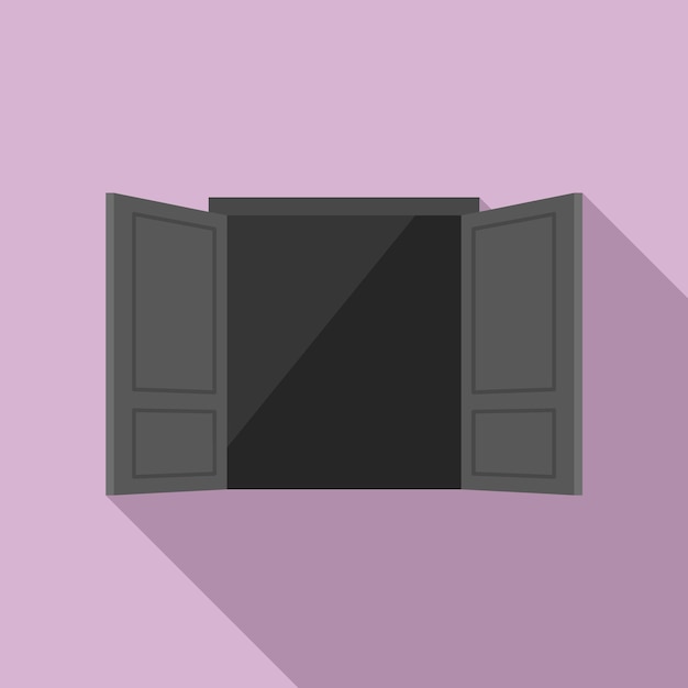 Icono de puerta de emergencia Ilustración plana del icono de vector de puerta de emergencia para diseño web