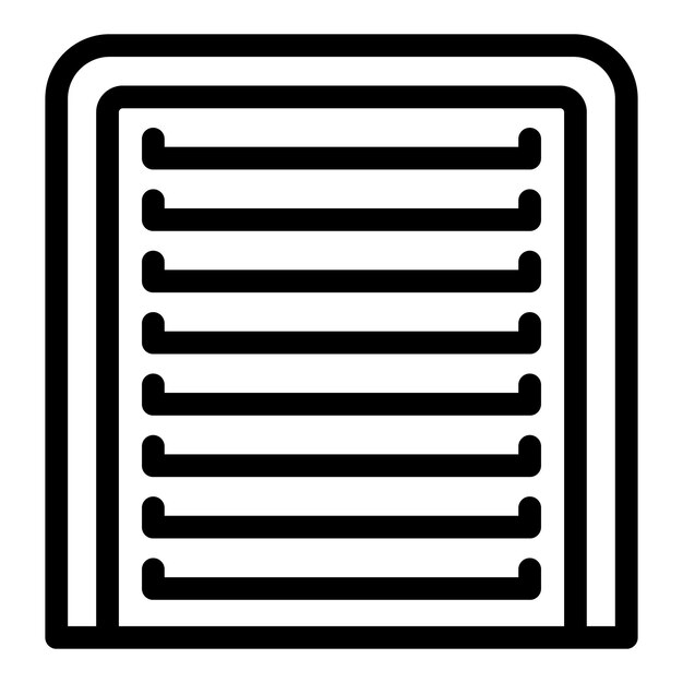 Icono de la puerta del garaje que representa una entrada del edificio para automóviles