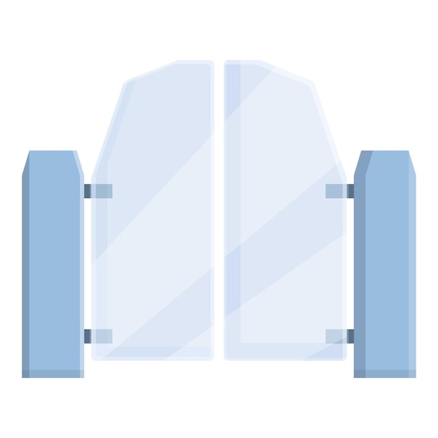 Icono de puerta inteligente de acceso Dibujos animados y plano de icono de vector de puerta inteligente de acceso para diseño web aislado sobre fondo blanco