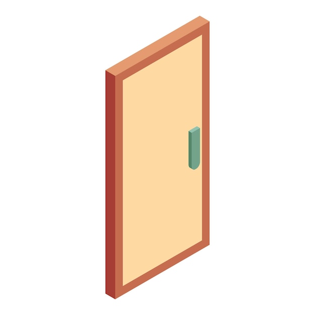 Icono de puerta de madera de oficina Ilustración de dibujos animados de icono de vector de puerta para diseño web