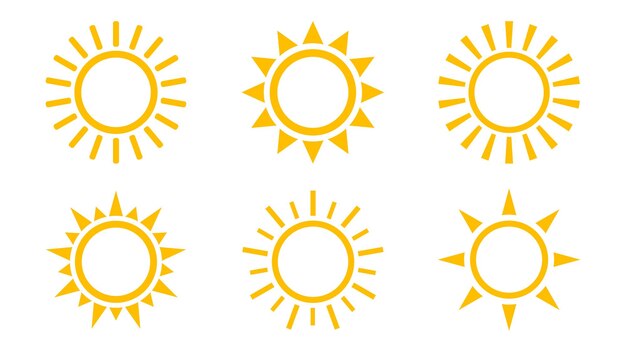 Ícono de puesta de sol Símbolo vectorial aislado