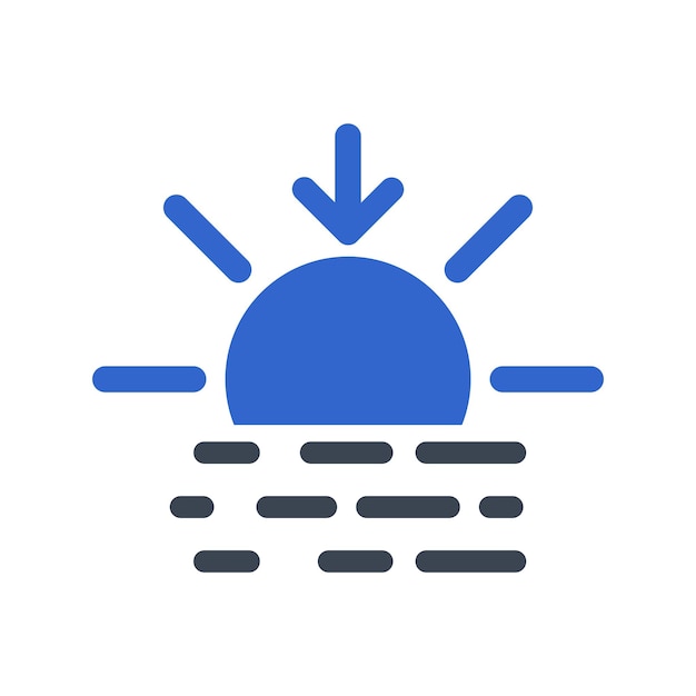 El icono de la puesta de sol