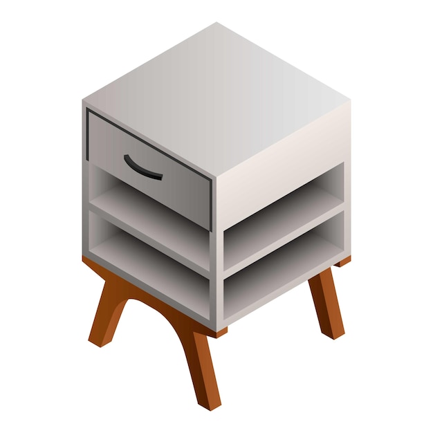Icono de puesto de noche Isométrico de punto de noche icono vectorial para diseño web aislado en fondo blanco