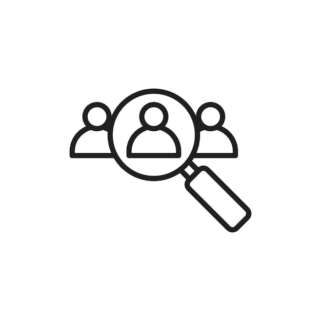 Icono de puesto de trabajo vacante Contorno delgado simple