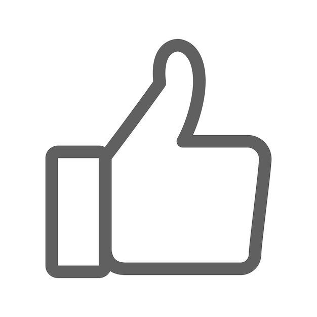 Icono de pulgar hacia arriba Contorno de pulgar para arriba icono