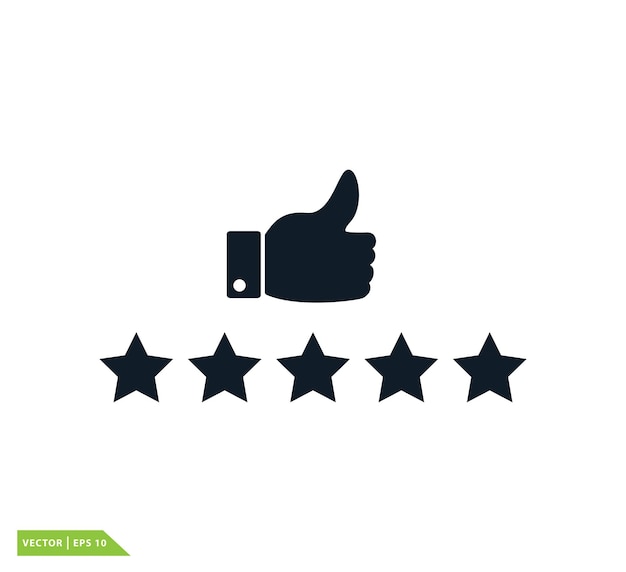 Icono de pulgar hacia arriba con icono de estrella