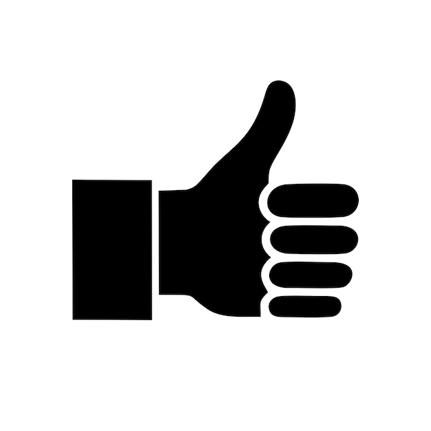 Ícono de pulgar hacia arriba Símbolo de "Me gusta" o "Está bien" Ilustración vectorial