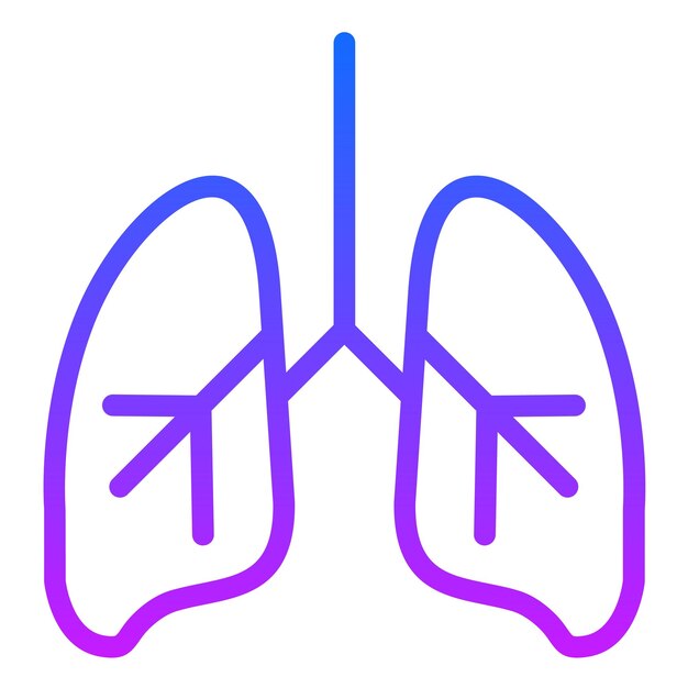 El icono de los pulmones