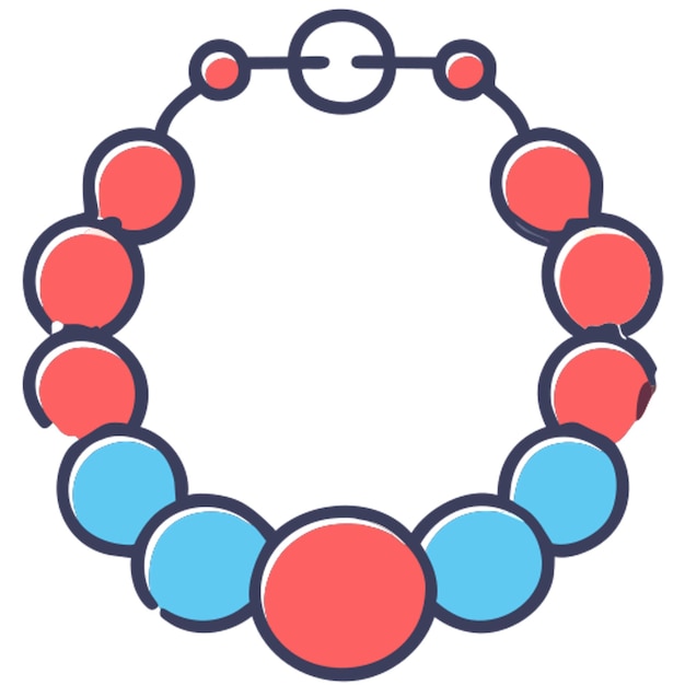 Vector el icono de la pulsera de encanto delicioso se ha desviado.