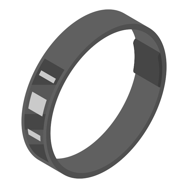 Icono de pulsera inteligente deportiva Isométrica del icono de vector de pulsera inteligente deportiva para diseño web aislado sobre fondo blanco