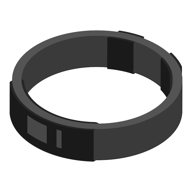 Icono de pulsera inteligente impermeable Isométrico de icono de vector de pulsera inteligente impermeable para diseño web aislado sobre fondo blanco