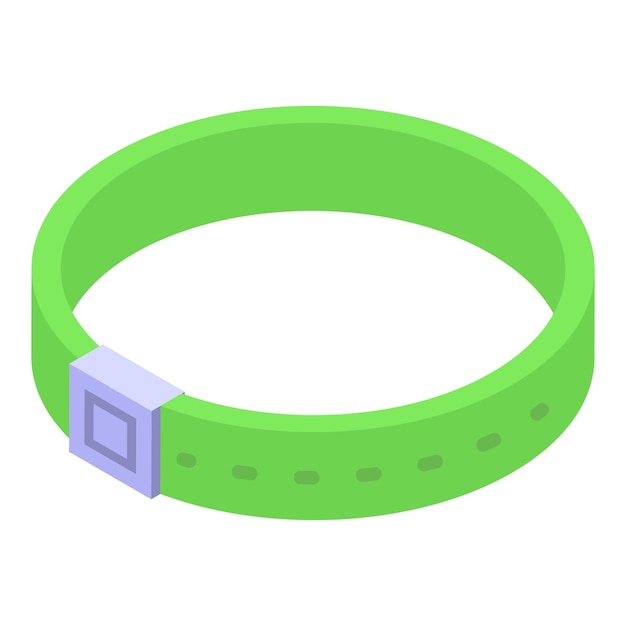 El icono de la pulsera de silicio es el vector isométrico del chip de silicio