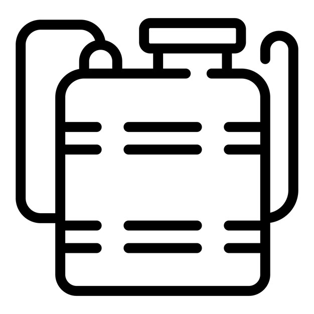 El icono del pulverizador de control de plagas es el vector del equipo de fertilizantes agrícolas.