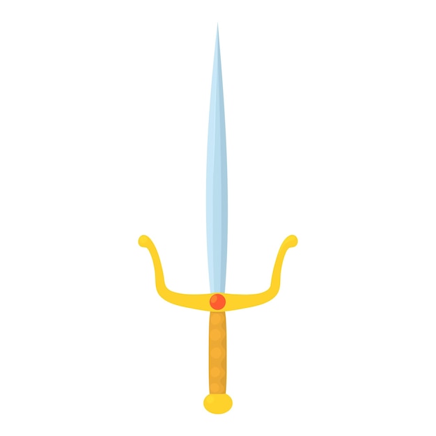 Icono de puñal viejo Ilustración de dibujos animados de icono de vector de puñal viejo para web