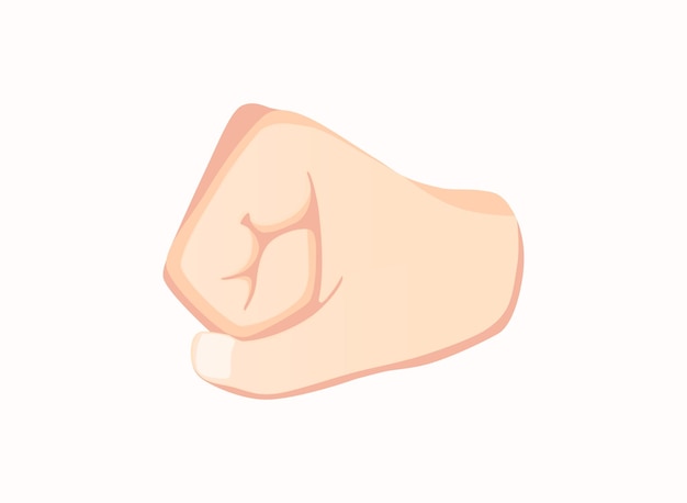 Icono de puño hacia la izquierda Ilustración de vector de emoji de gesto de mano