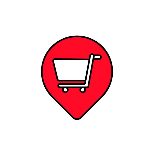 Icono de puntero del carrito de compras