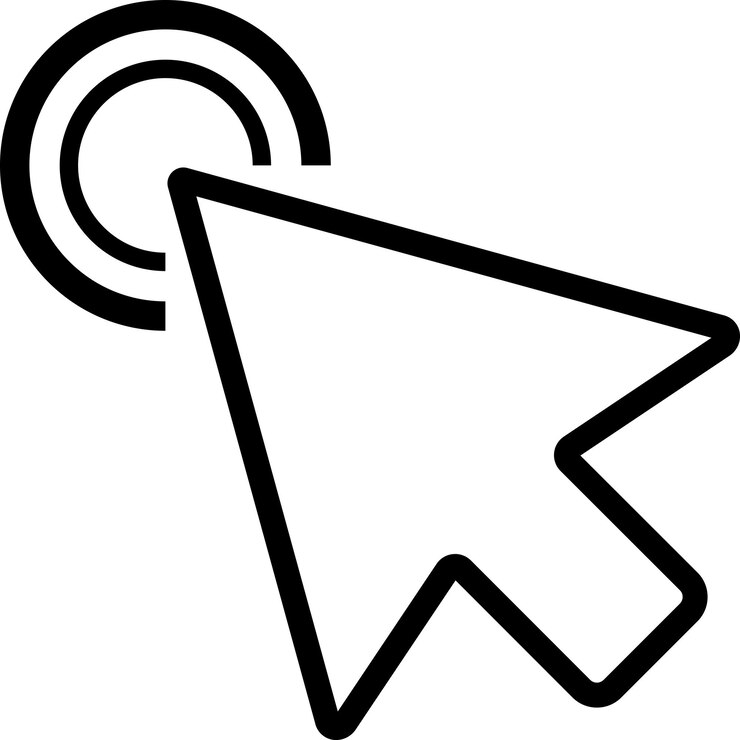 Vector icono del puntero del cursor del ratón aislado ilustración vectorial