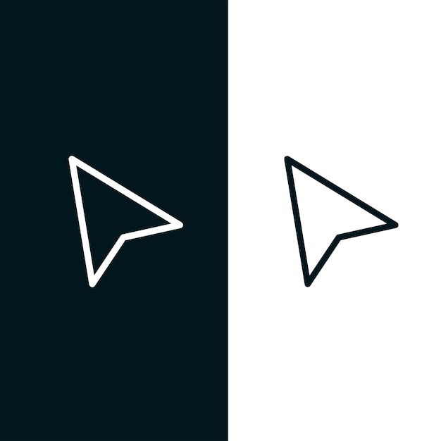 Icono de puntero de flecha modelo de diseño de logotipo vectorial de estilo plano