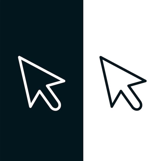 Icono de puntero de flecha modelo de diseño de logotipo vectorial de estilo plano