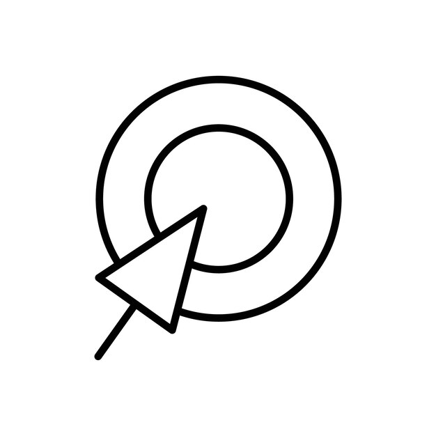 El icono del puntero del ojo de los toros Colección de juegos de relleno plano