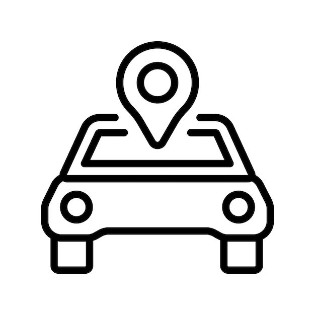 El icono del puntero del taxi