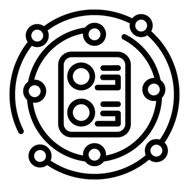 Icono de punto clave de información vector de contorno Lista principal Palabra de negocios
