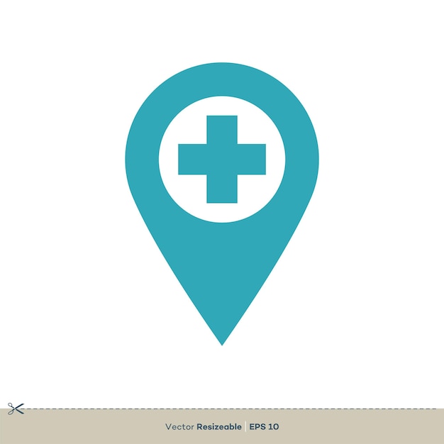 Icono de punto de salud Vector Logo Plantilla Ilustración Diseño Vector EPS 10