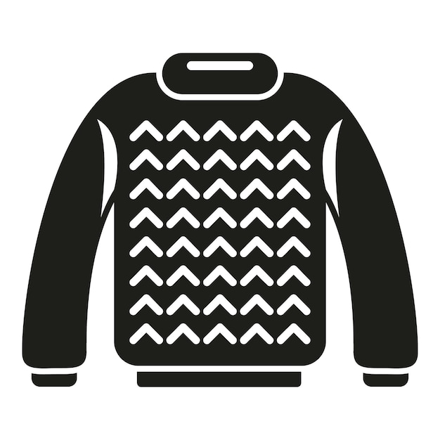 Icono de punto suéter vector simple hilo de lana moda de invierno