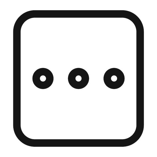 Ícono de puntos del menú de navegación Ideal para la interfaz de usuario y el diseño web