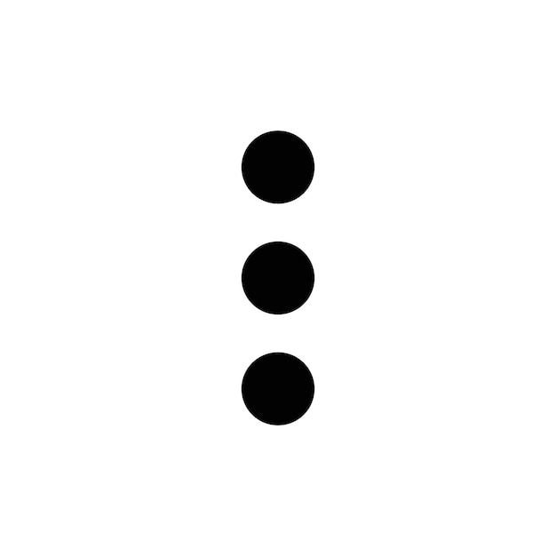 Ícono de puntos de menú perfecto para el diseño de interfaz y navegación